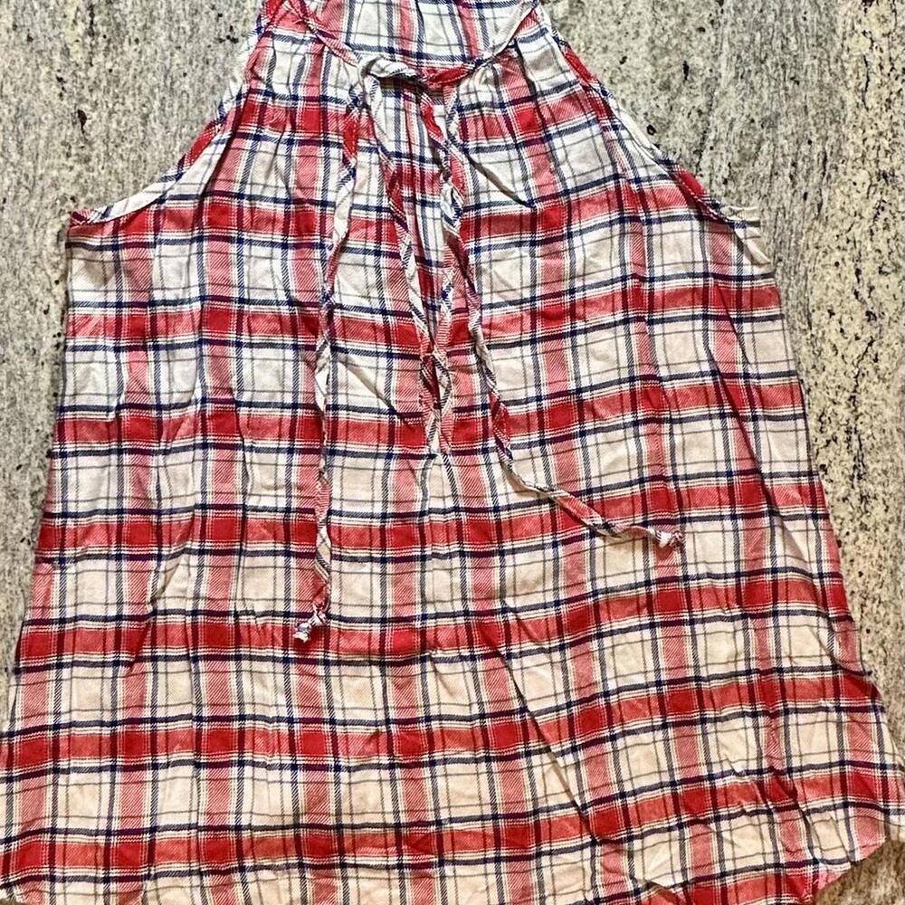 Moa Moa Small Plaid Halter Top